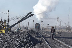 Train Line by coal mine