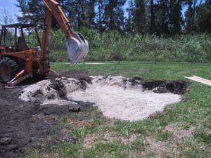 digging the antenna foundation